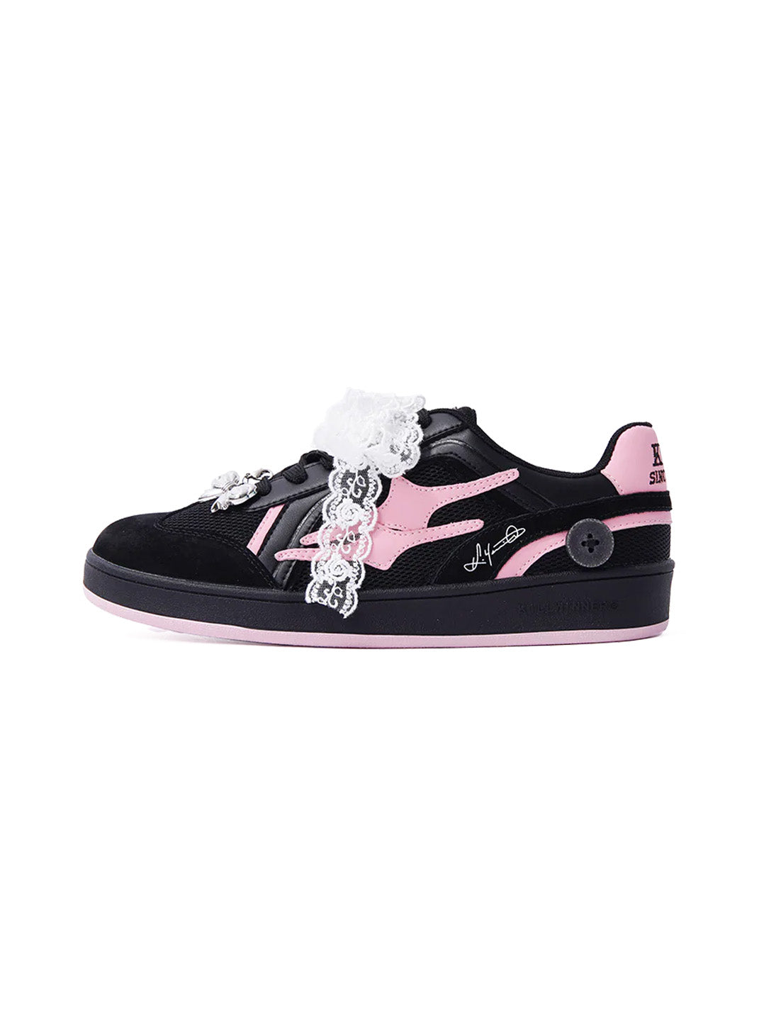 KILLWINNER丨Retro Training Sneaker-Black Pink Bow
