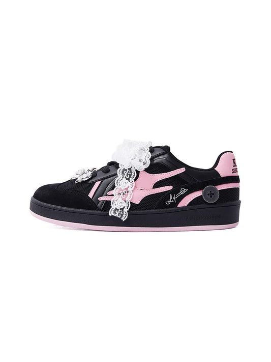 KILLWINNER丨Retro Training Sneaker-Black Pink Bow